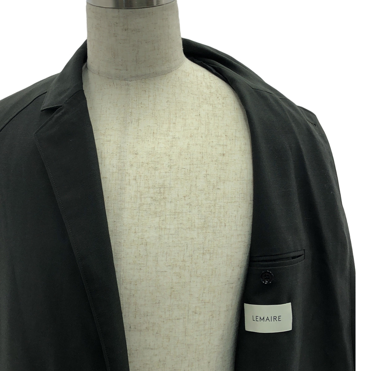 【美品】  LEMAIRE / ルメール | 2021AW | SOFT COAT UNISEX / ベルテッド オーバー ソフトコート / 総裏地 / ユニセックス | XS | チャコールブラック系 | メンズ