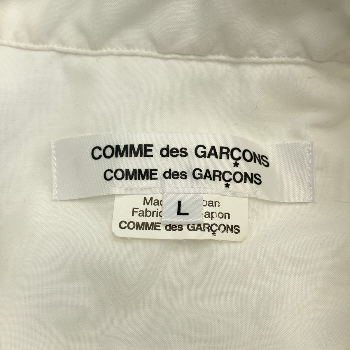 COMME des GARCONS COMME des GARCONS / 콤콤 | 폴리에스테르 제품 가공 둥근 칼라 셔츠 블라우스 | L |