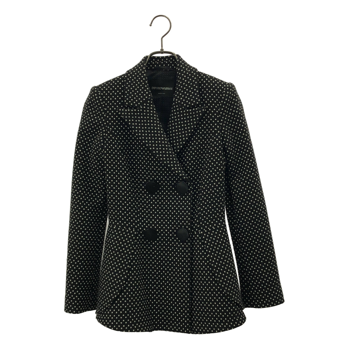 EMPORIO ARMANI / エンポリオアルマーニ | ドット ダブルブレスト ジャケット / 総裏地 | 36 | レディース