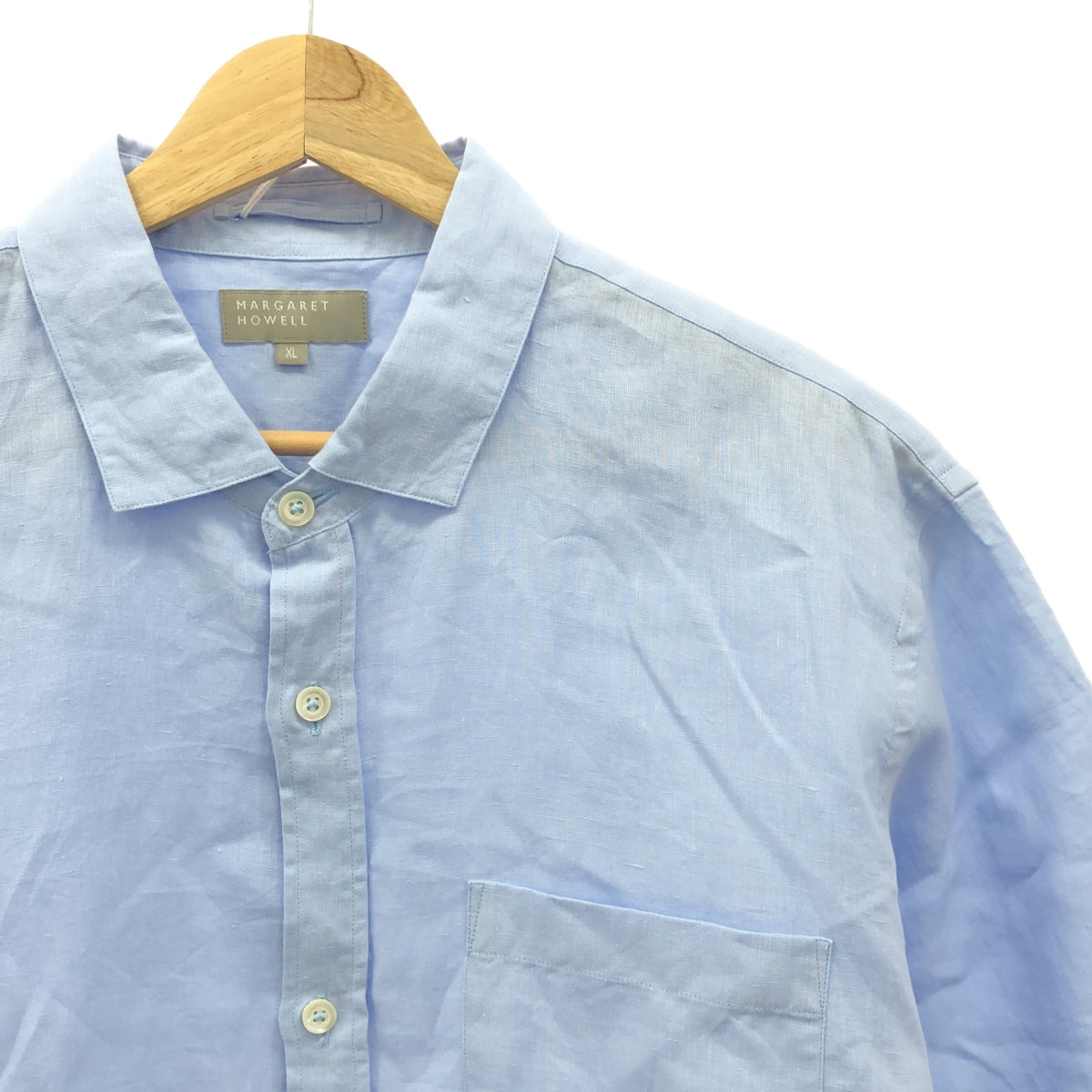 MARGARET HOWELL | Linen Regular Collar Shirt | XL | Men's