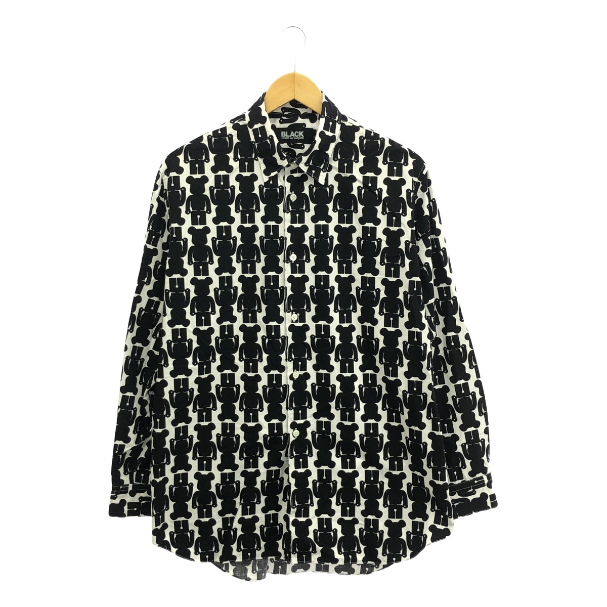 BLACK COMME des GARCONS | 2009SS | ×MEDICOM TOY Medicom Toy Bearbrick all-over print cotton shirt | L | Men's