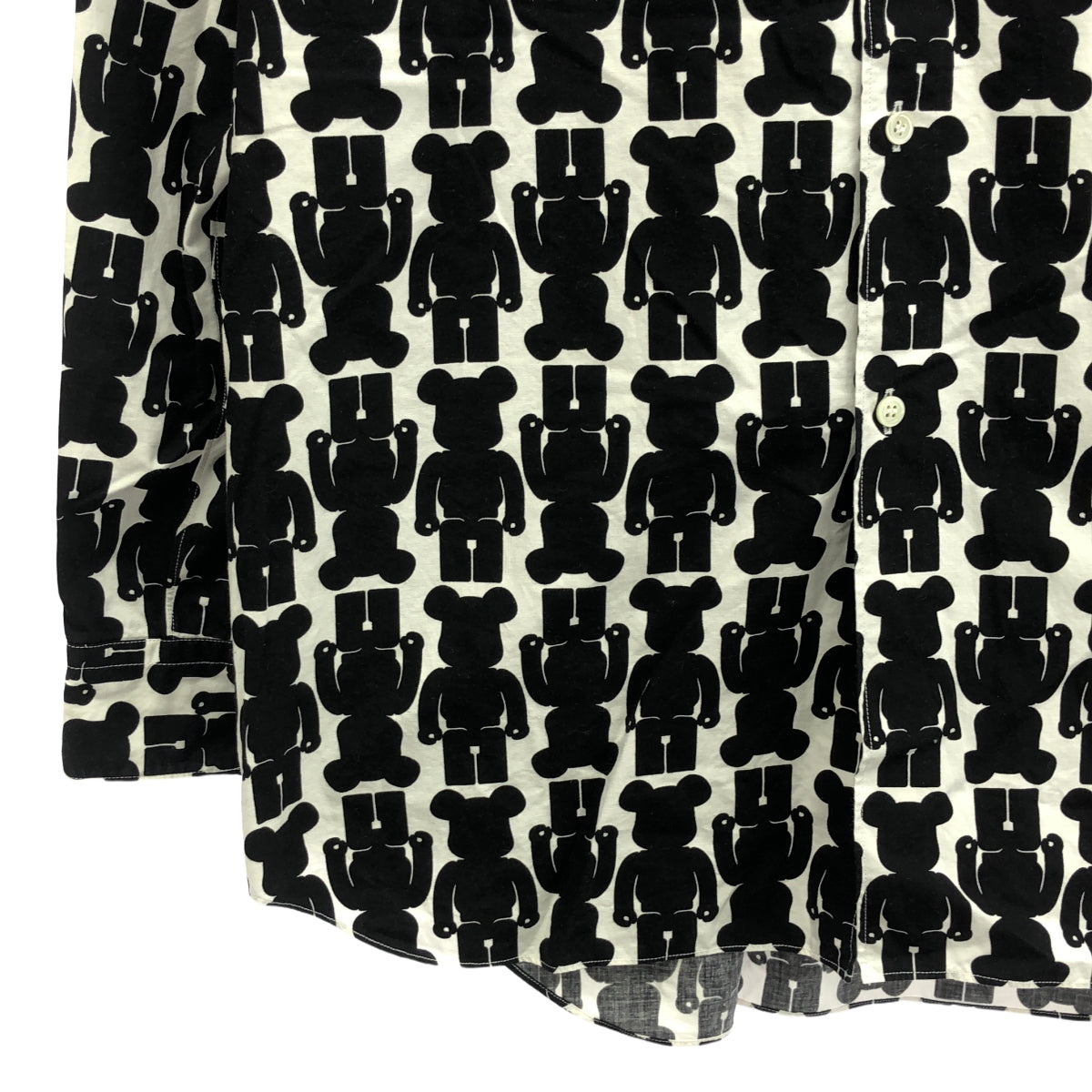 BLACK COMME des GARCONS | 2009SS | ×MEDICOM TOY Medicom Toy Bearbrick all-over print cotton shirt | L | Men's