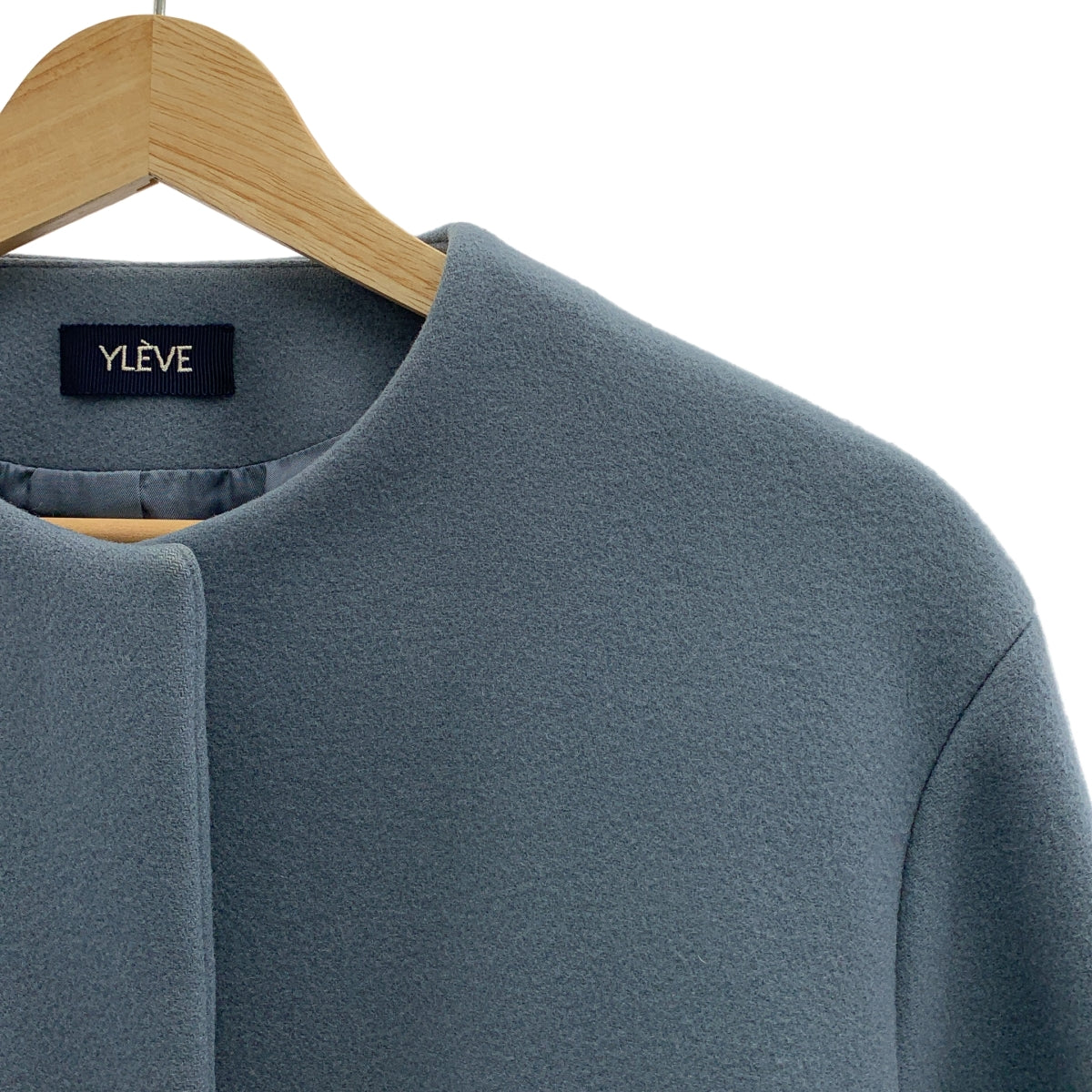 YLEVE / 일레브 | super100's 더블 멜튼 노 컬러 코트 | 1 | 여성