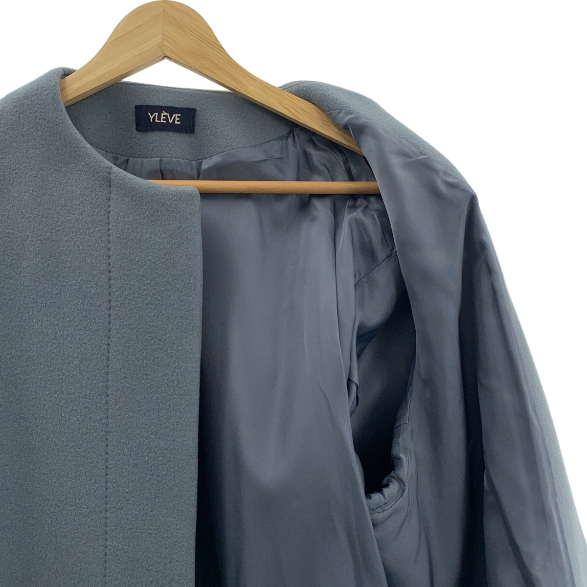 YLEVE / 일레브 | super100's 더블 멜튼 노 컬러 코트 | 1 | 여성