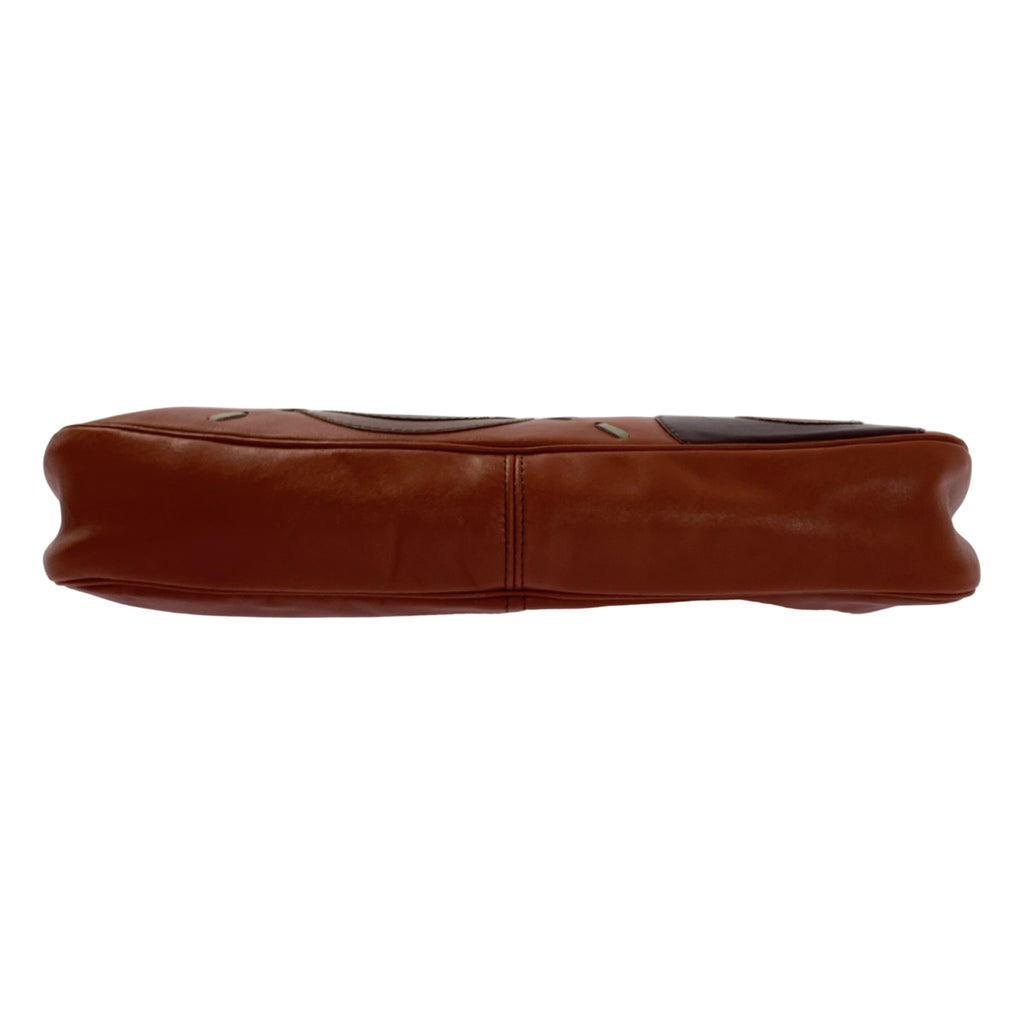 JAMIN PUECH / 자만 피에시 | 가죽 패치 가마구치 핸드백 |