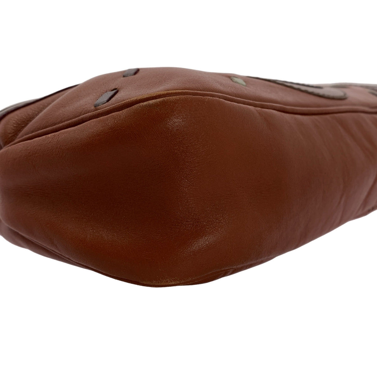 JAMIN PUECH / 자만 피에시 | 가죽 패치 가마구치 핸드백 |