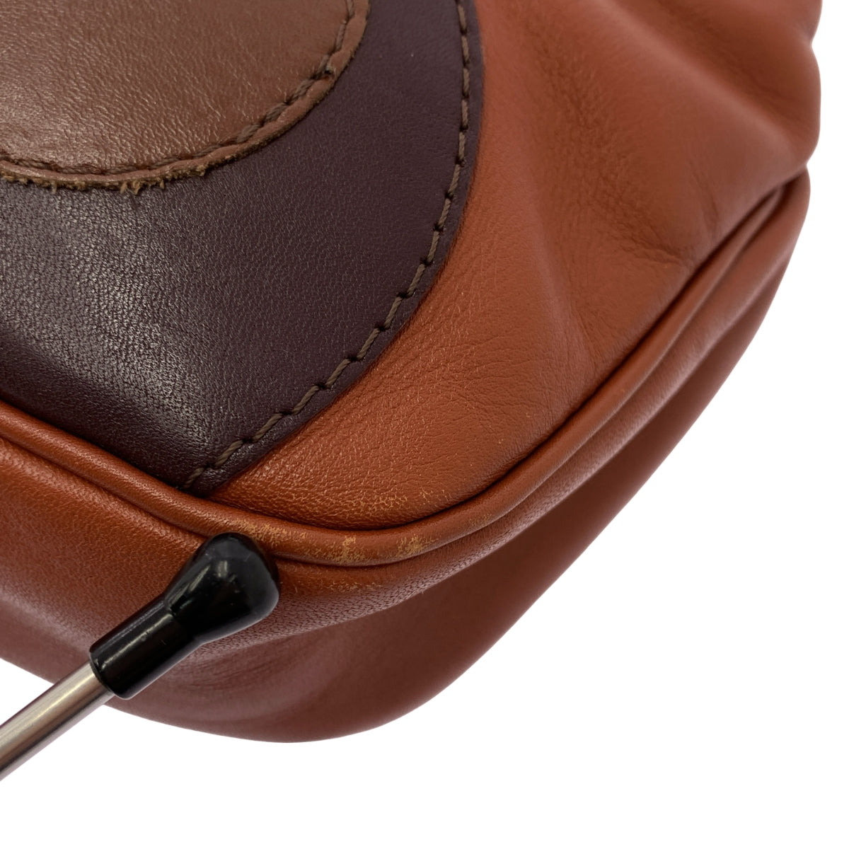 JAMIN PUECH / 자만 피에시 | 가죽 패치 가마구치 핸드백 |