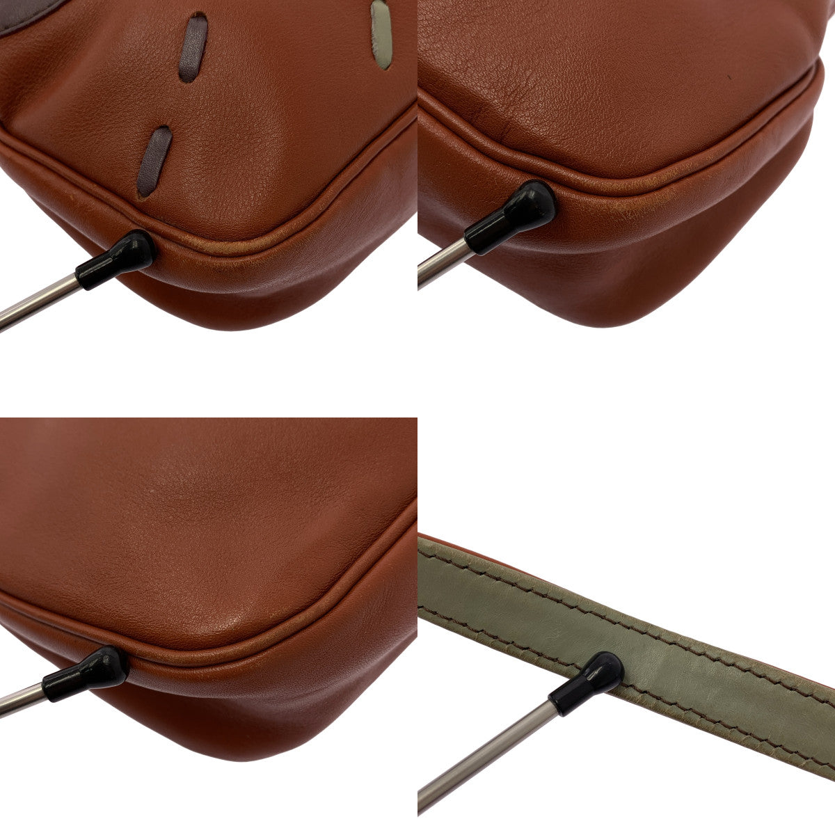 JAMIN PUECH / 자만 피에시 | 가죽 패치 가마구치 핸드백 |