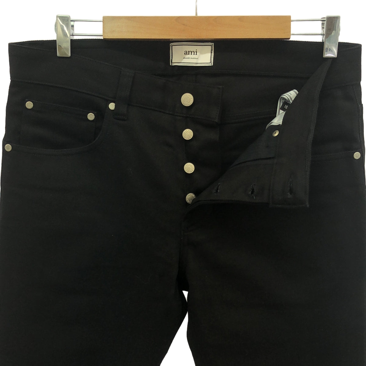 AMI Alexandre Mattiussi / アミ・アレクサンドルマテュッシ | Slim Jean ブラックデニムパンツ | 32 | ブラック | メンズ