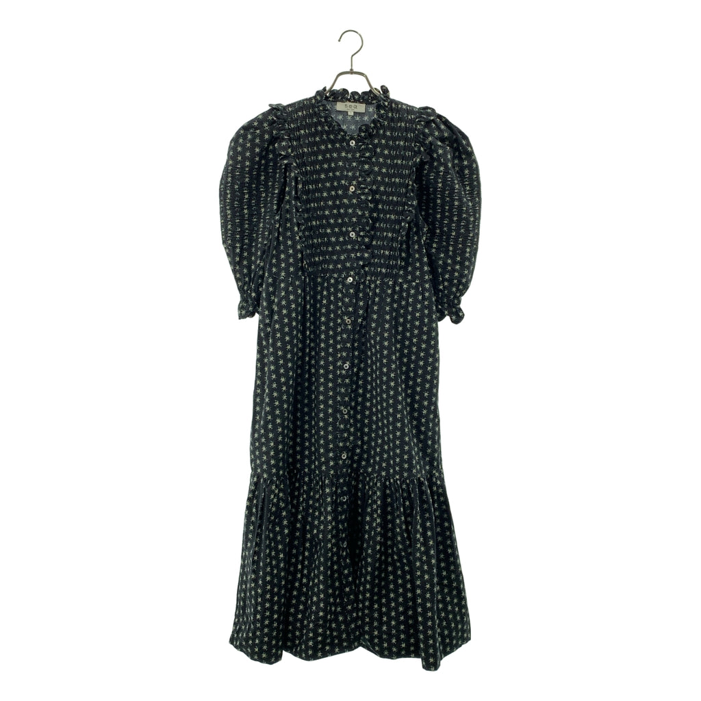 sea New York / シーニューヨーク | 花柄 フリル スカラップ装飾 ティアード シャツワンピース | S | レディース