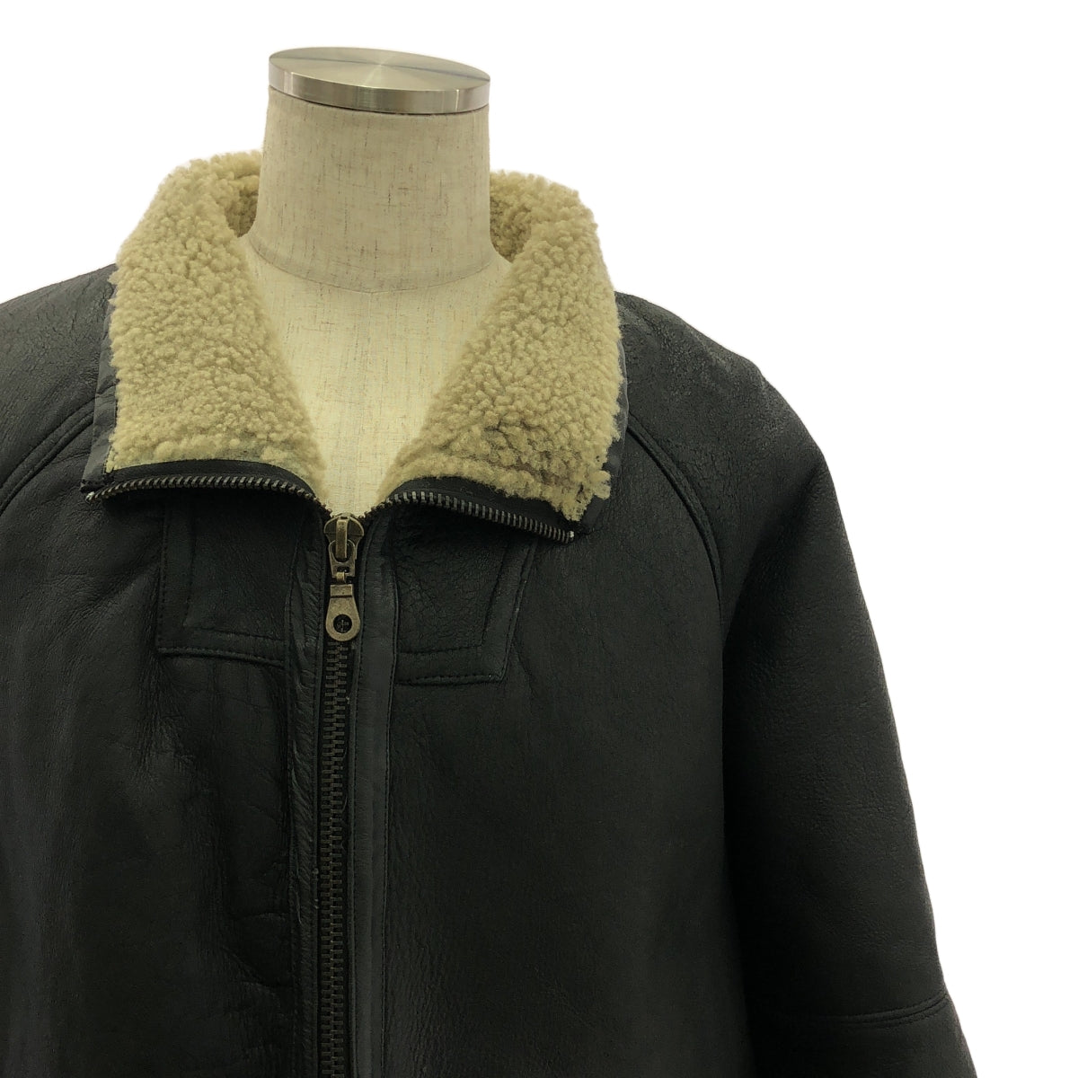 MARC BUCHANAN | 90 年代復古皮革刺繡羊毛夾克 | 40 碼 | 黑色 | 男士