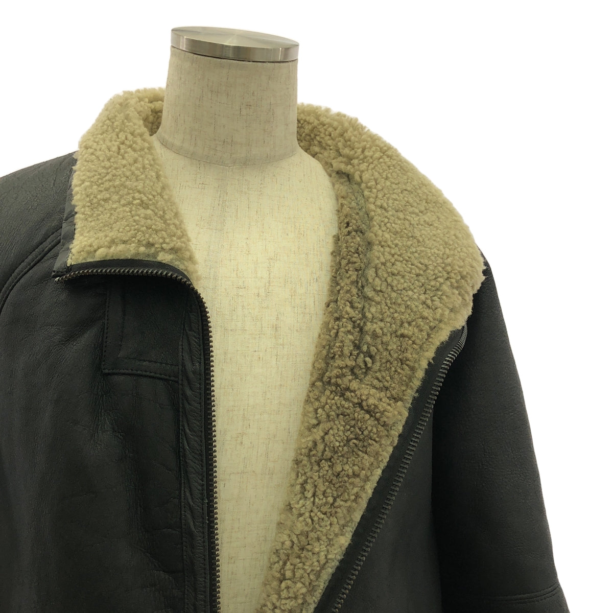 MARC BUCHANAN | 90 年代復古皮革刺繡羊毛夾克 | 40 碼 | 黑色 | 男士