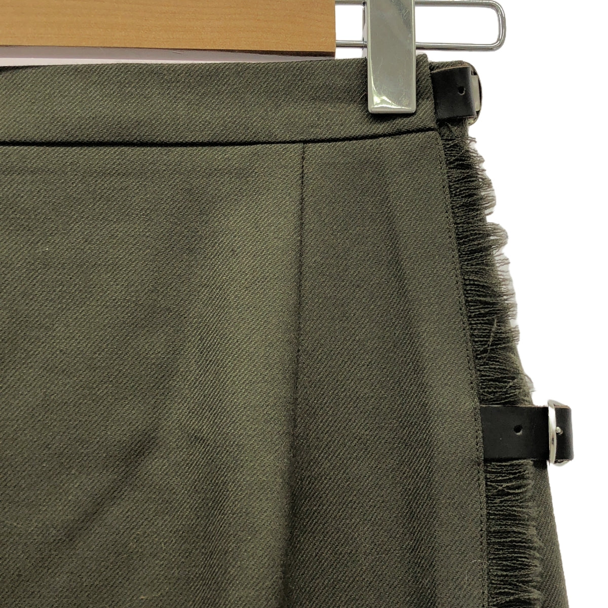 [狀況良好] 都柏林的歐尼爾 |羊毛褶襉裹身裙 | F |卡其色 |女性的