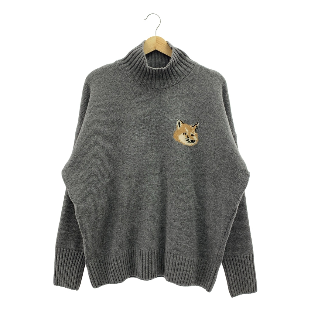 MAISON KITSUNE / メゾンキツネ | ウール フォックスヘッド オーバーサイズ タートルネックニット | M | メンズ