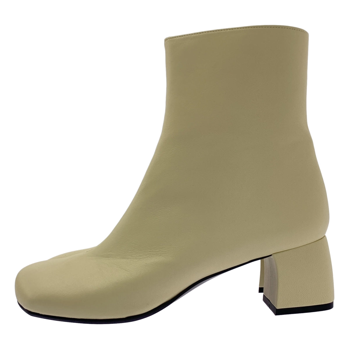 【美品】  KATIM / カチム | TOYNBEE 5 / トインビーファイブ レザー サイドジップ ショートブーツ | 37 | BUTTER CREAM | レディース