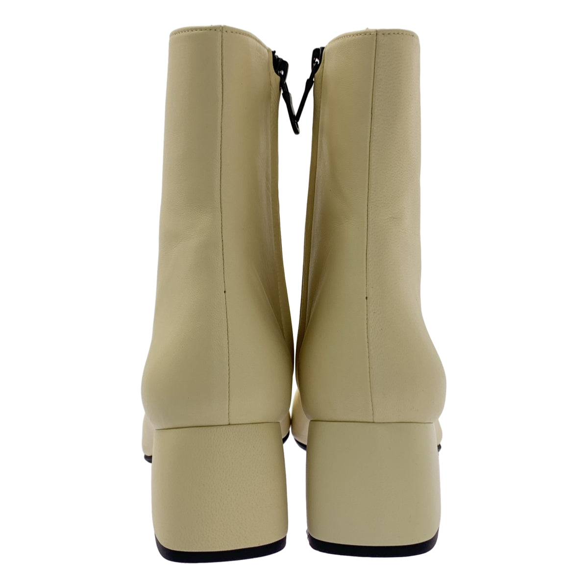 【美品】  KATIM / カチム | TOYNBEE 5 / トインビーファイブ レザー サイドジップ ショートブーツ | 37 | BUTTER CREAM | レディース
