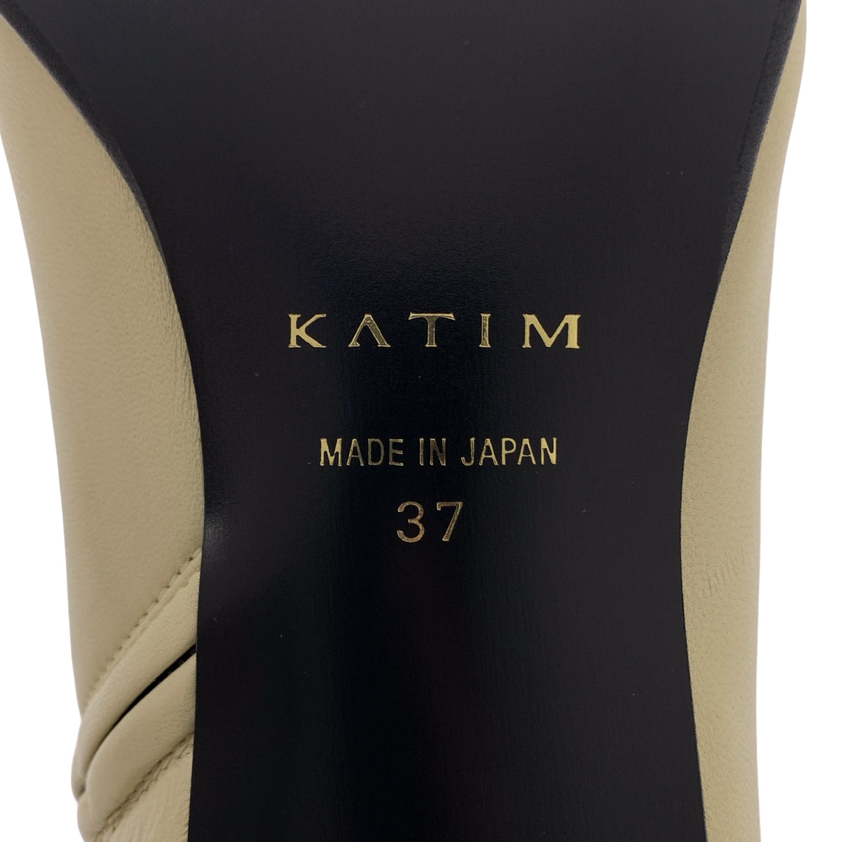 【美品】  KATIM / カチム | TOYNBEE 5 / トインビーファイブ レザー サイドジップ ショートブーツ | 37 | BUTTER CREAM | レディース
