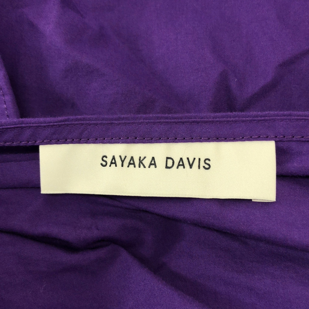 SAYAKADAVIS / サヤカディヴィス | 2024SS | コットン バックオープンワンピース | XS | レディース