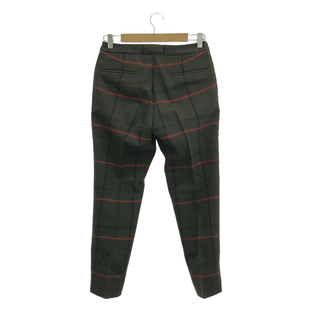 【美品】  MADISON BLUE / マディソンブルー | ウール チェック スラックス パンツ | 02（M) | CHECK KHAKI | レディース