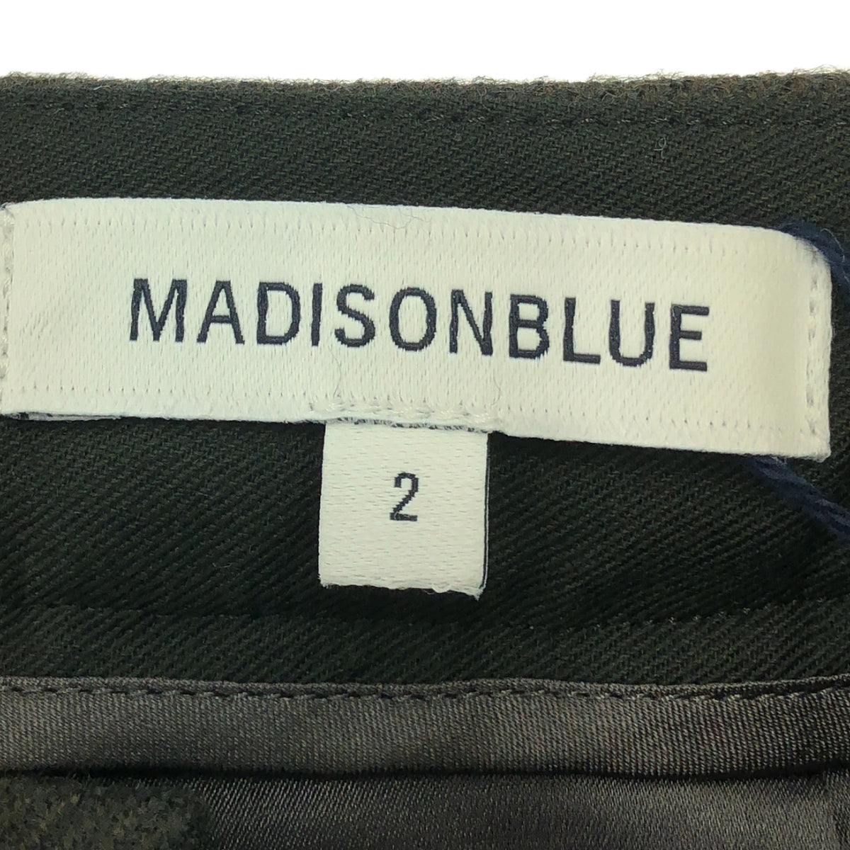 【美品】  MADISON BLUE / マディソンブルー | ウール チェック スラックス パンツ | 02（M) | CHECK KHAKI | レディース