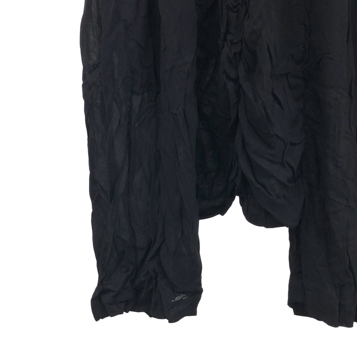 COMME des GARCONS COMME des GARCONS / 콤콤 | 2010SS | 염색 가공 레이온 개더 이지 팬츠 | XS | 블랙 |