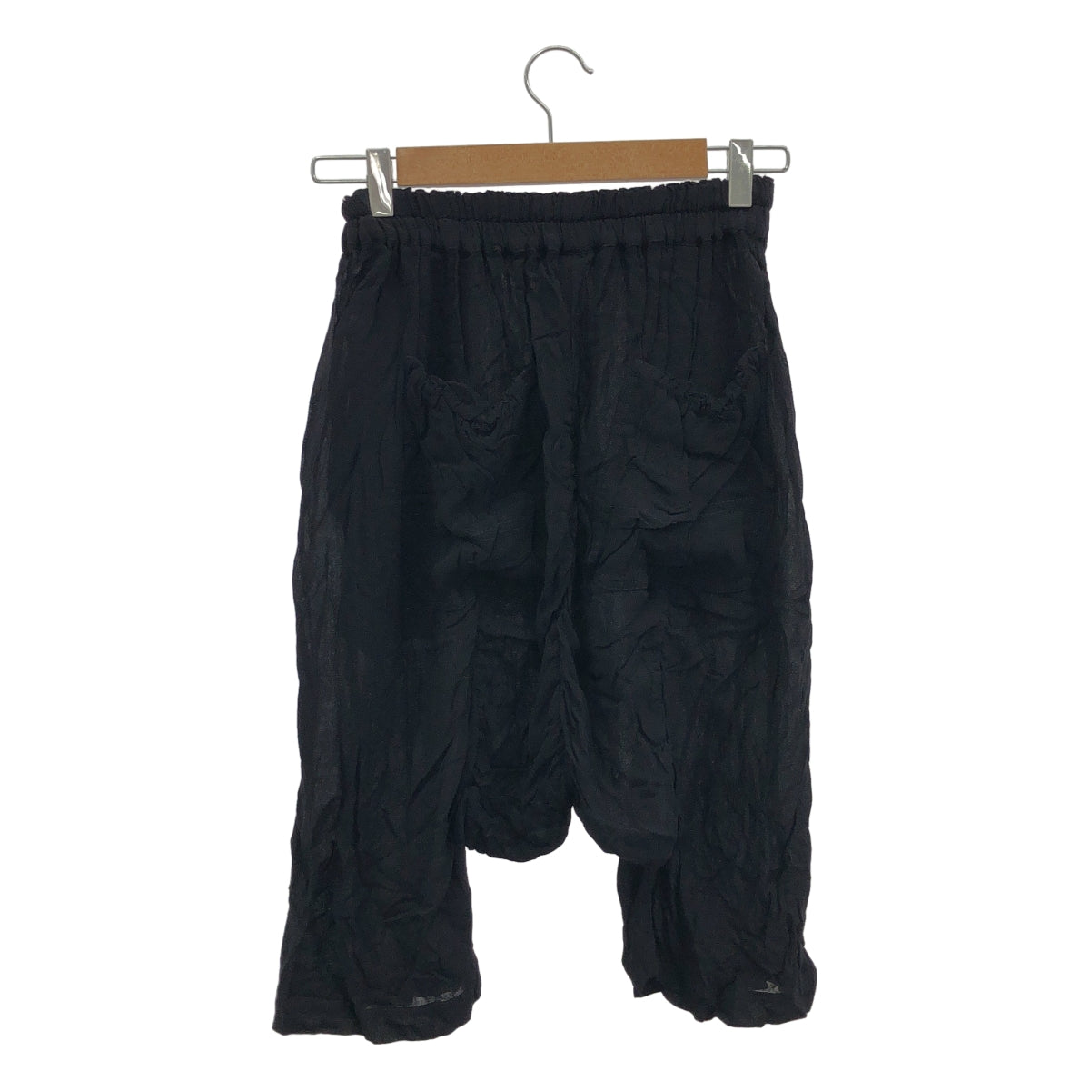 COMME des GARCONS COMME des GARCONS / 콤콤 | 2010SS | 염색 가공 레이온 개더 이지 팬츠 | XS | 블랙 |