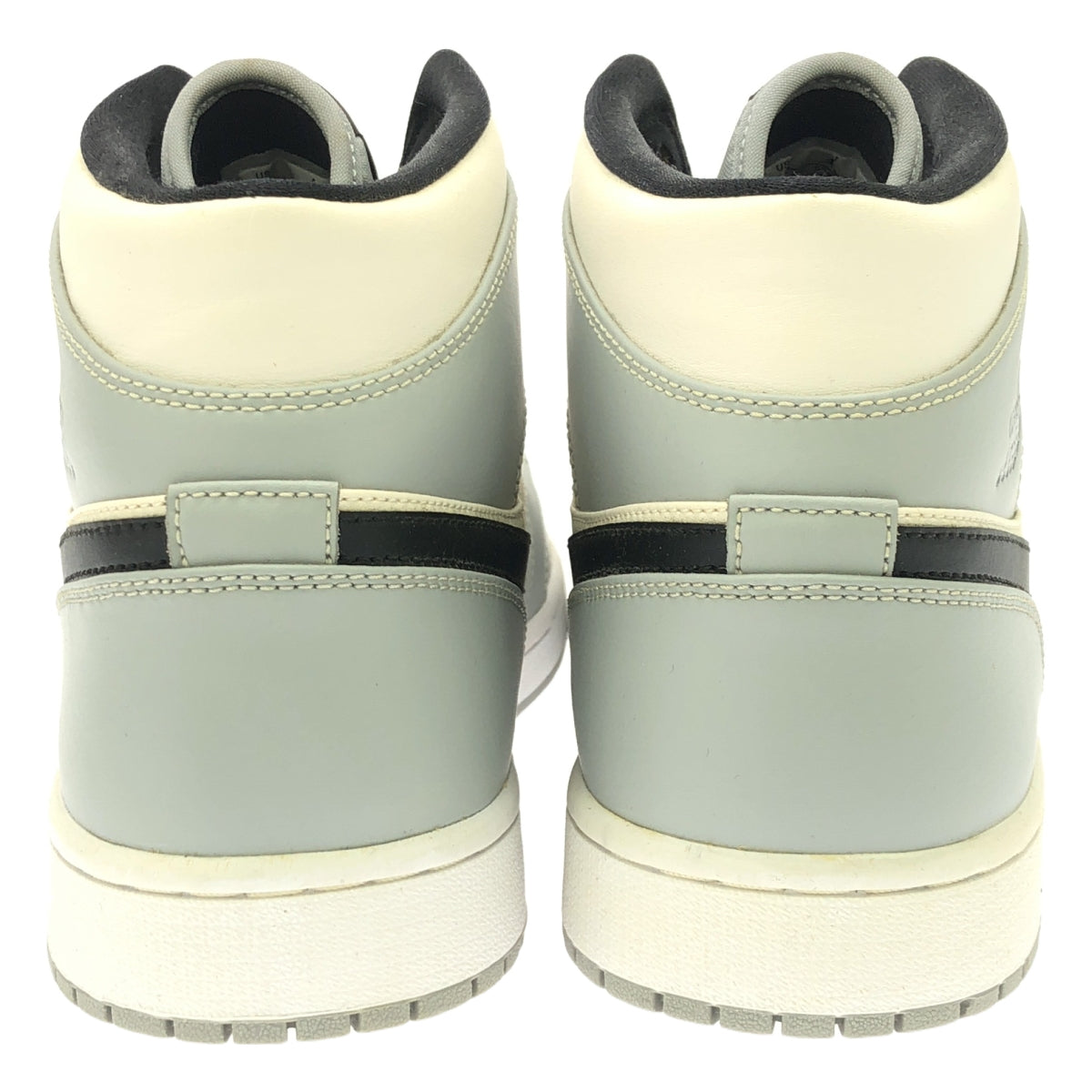 NIKE / 나이키 | 2024 | AIR JORDAN 1 MID LIGHT SMOKE GREY 에어 조던 1 미드 스니커즈 | 30 | 라이트 스모크 그레이 / 화이트 / 블랙 | 남성