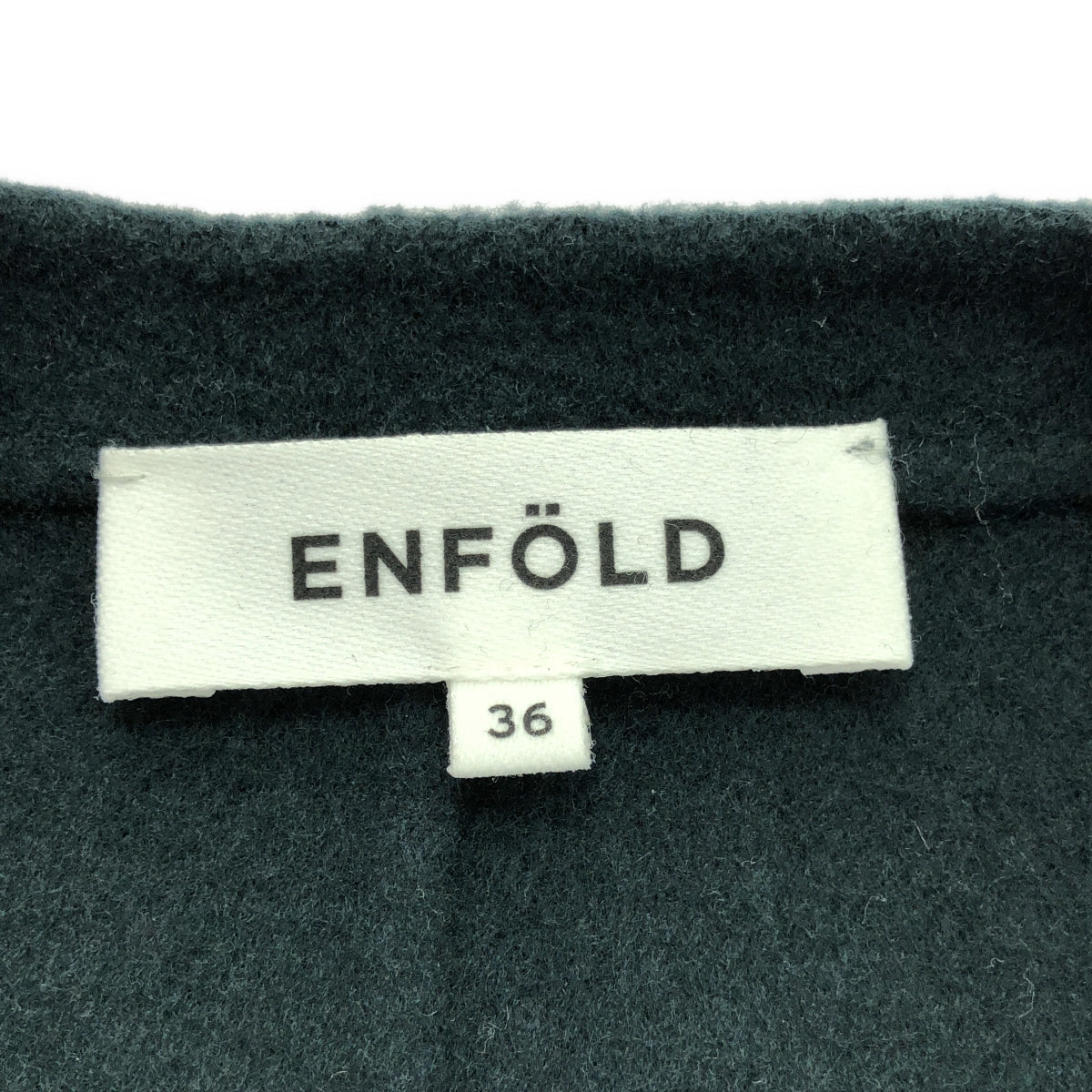 ENFOLD / 엠 폴드 | 울 리버 카 디코트 | 36 | 다크 그린 | 여성