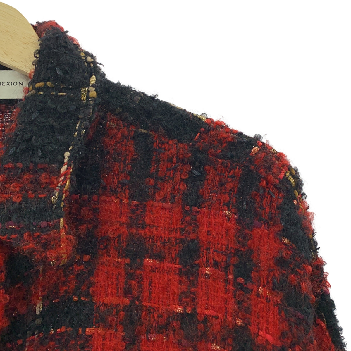 FAITH CONNEXION / 페이스 커넥션 | TWEED OVERSIZE SHIRT 모헤어 체크 오버 사이즈 셔츠 | XS | 남성