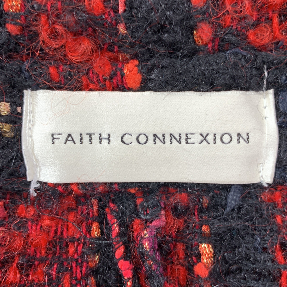 FAITH CONNEXION / 페이스 커넥션 | TWEED OVERSIZE SHIRT 모헤어 체크 오버 사이즈 셔츠 | XS | 남성