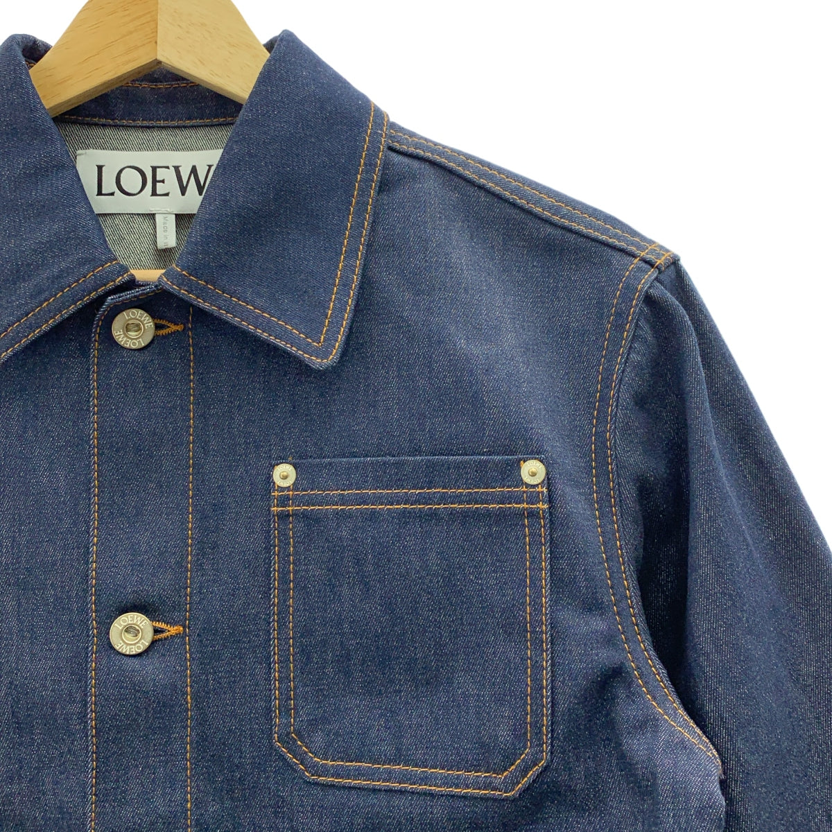 LOEWE / ロエベ | フィッシャーマン ターンアップ デニムジャケット | 32 | レディース