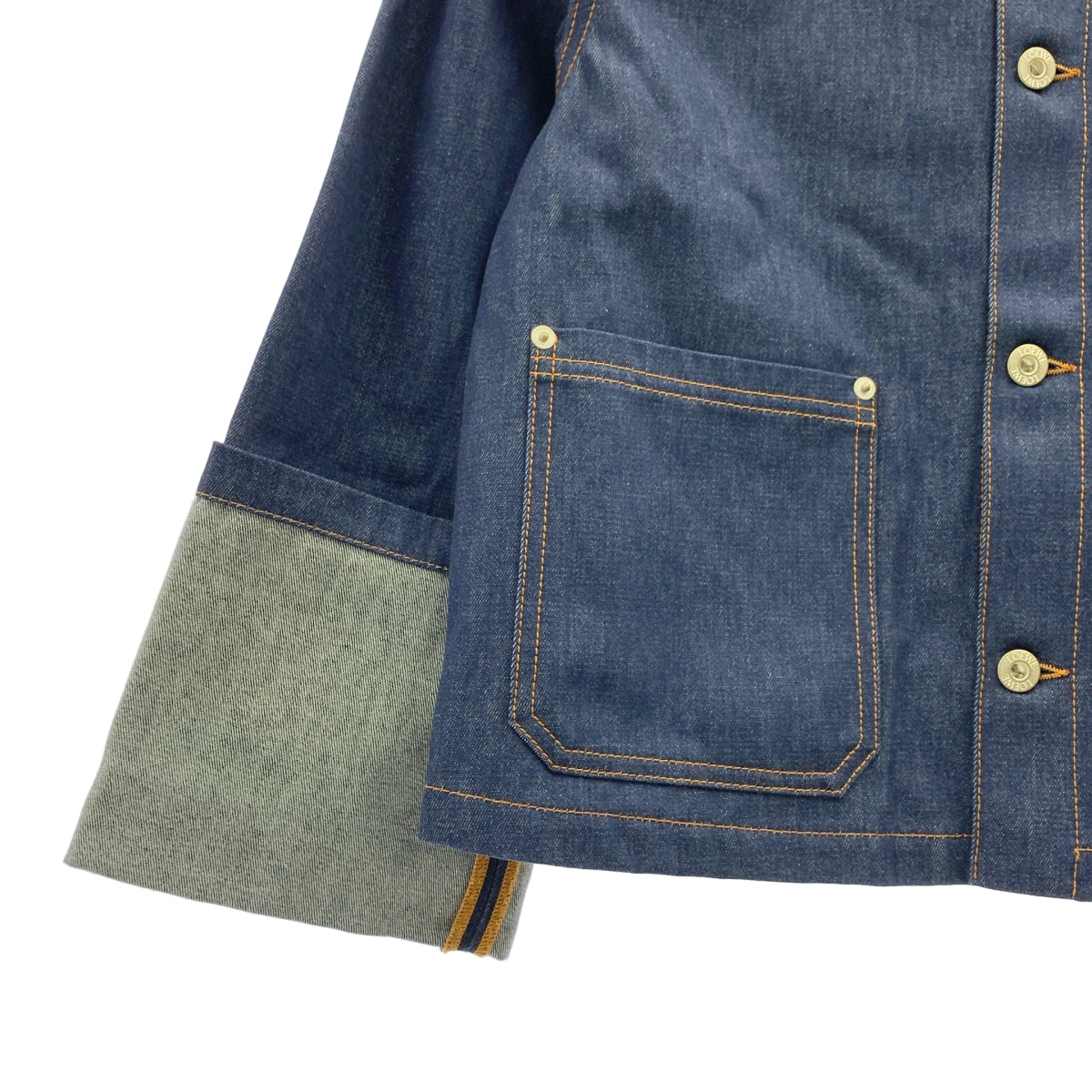 LOEWE / ロエベ | フィッシャーマン ターンアップ デニムジャケット | 32 | レディース