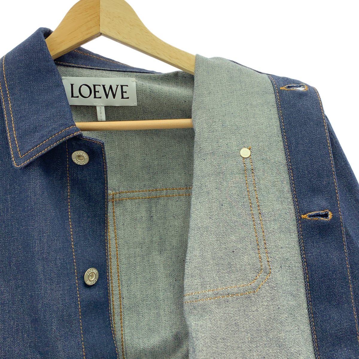 LOEWE / ロエベ | フィッシャーマン ターンアップ デニムジャケット | 32 | レディース