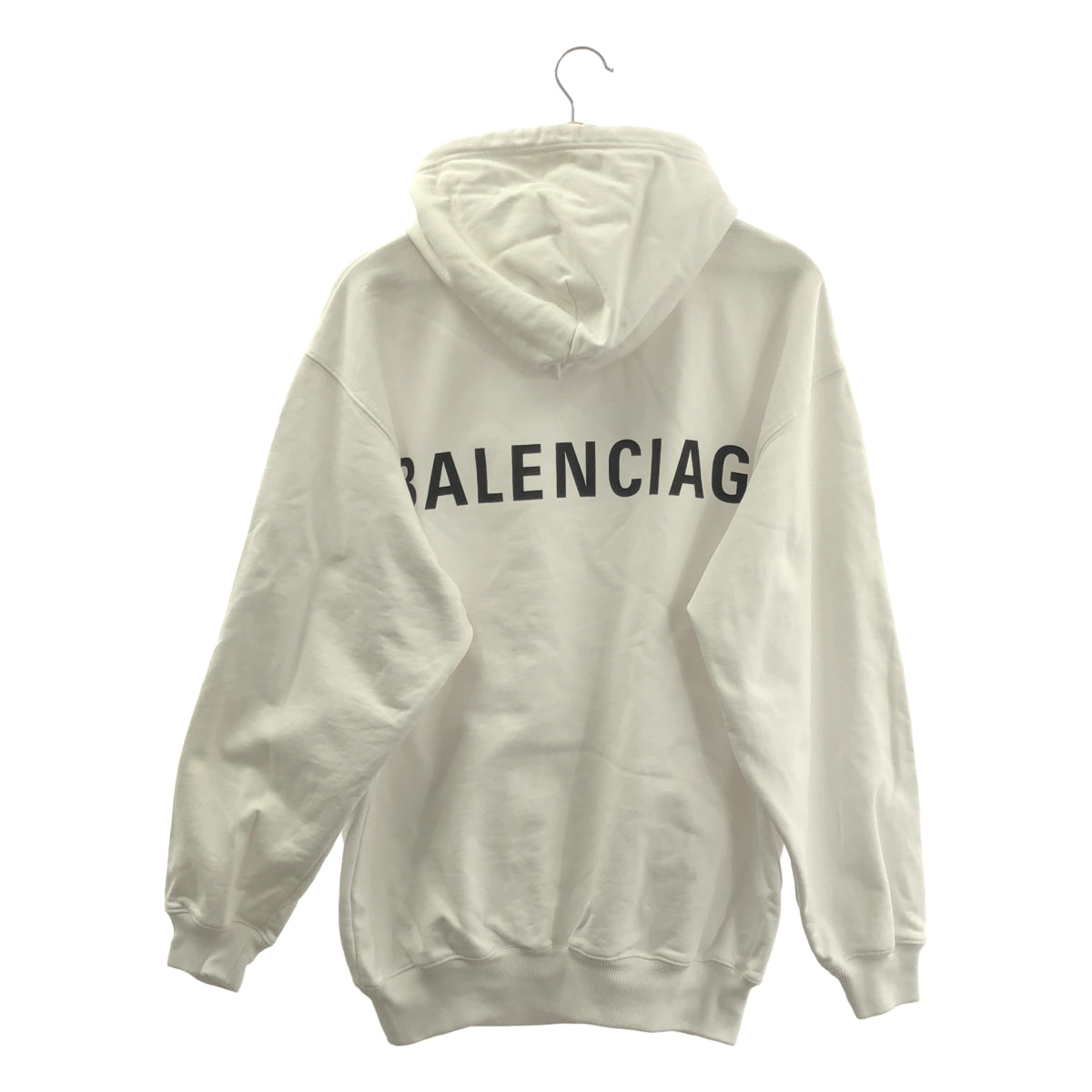 BALENCIAGA / バレンシアガ | オーバーシルエット バックロゴ スウェット フーディ | S | ホワイト | メンズ
