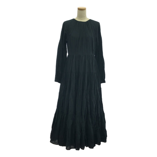foufou / フーフー | raglan sleeves tiered dress / ティアード ボリューム ドレス ワンピース | M+ | レディース