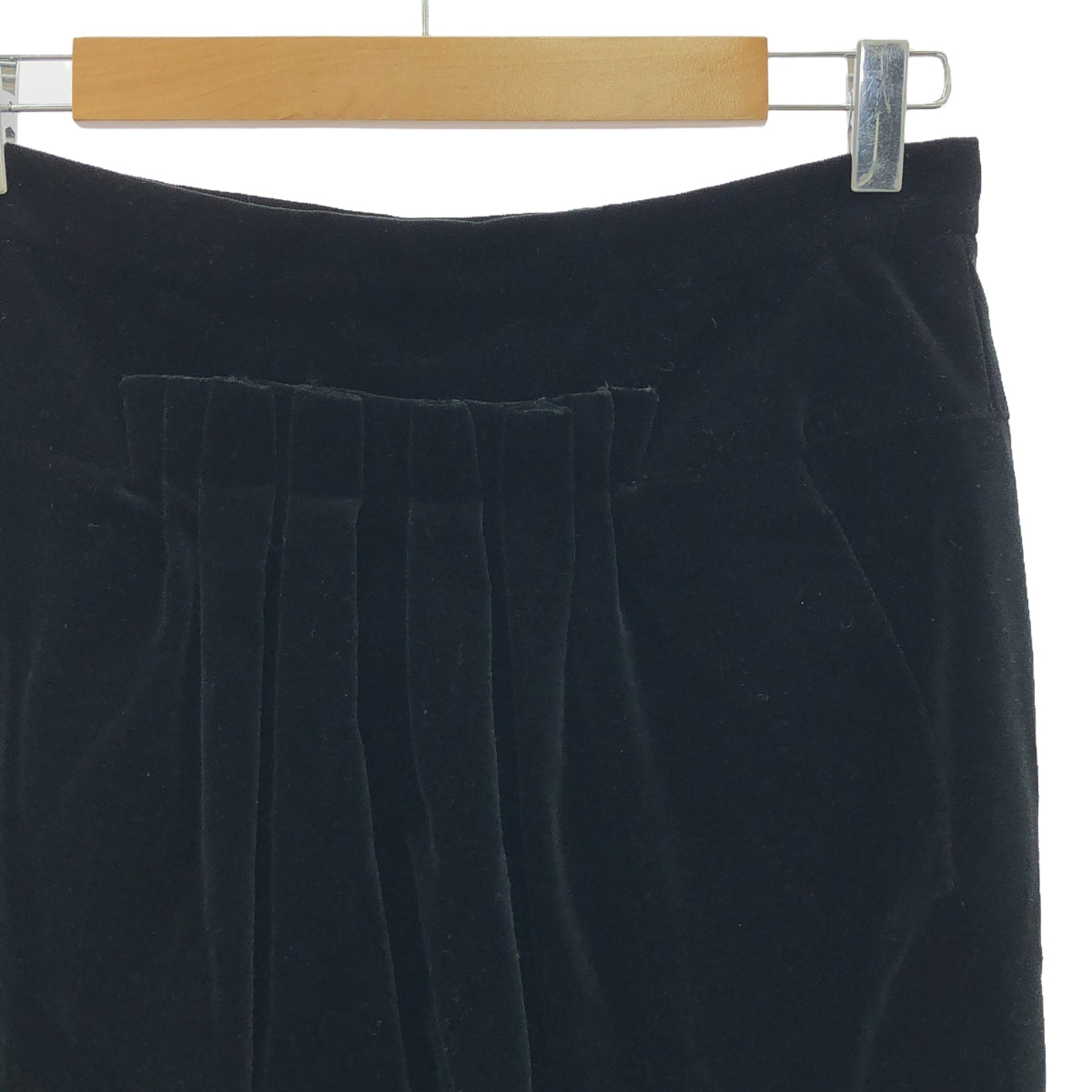 Louis Vuitton | Velvet Gathered Design Skirt | Size 40 | Women's