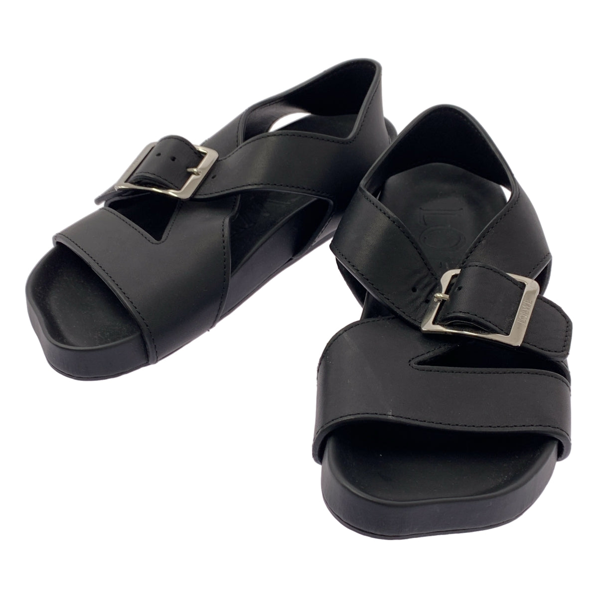 LOEWE / ロエベ | イーズ バックル フラット サンダル | 38 | レディース