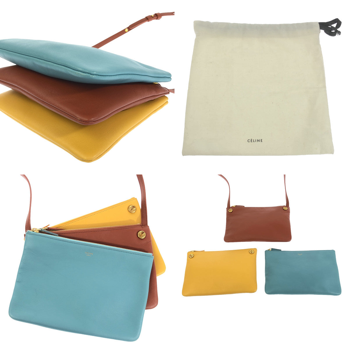 CELINE / セリーヌ | フィービー期 Lambskin Small Multicolor Trio Crossbody Bag / – KLD