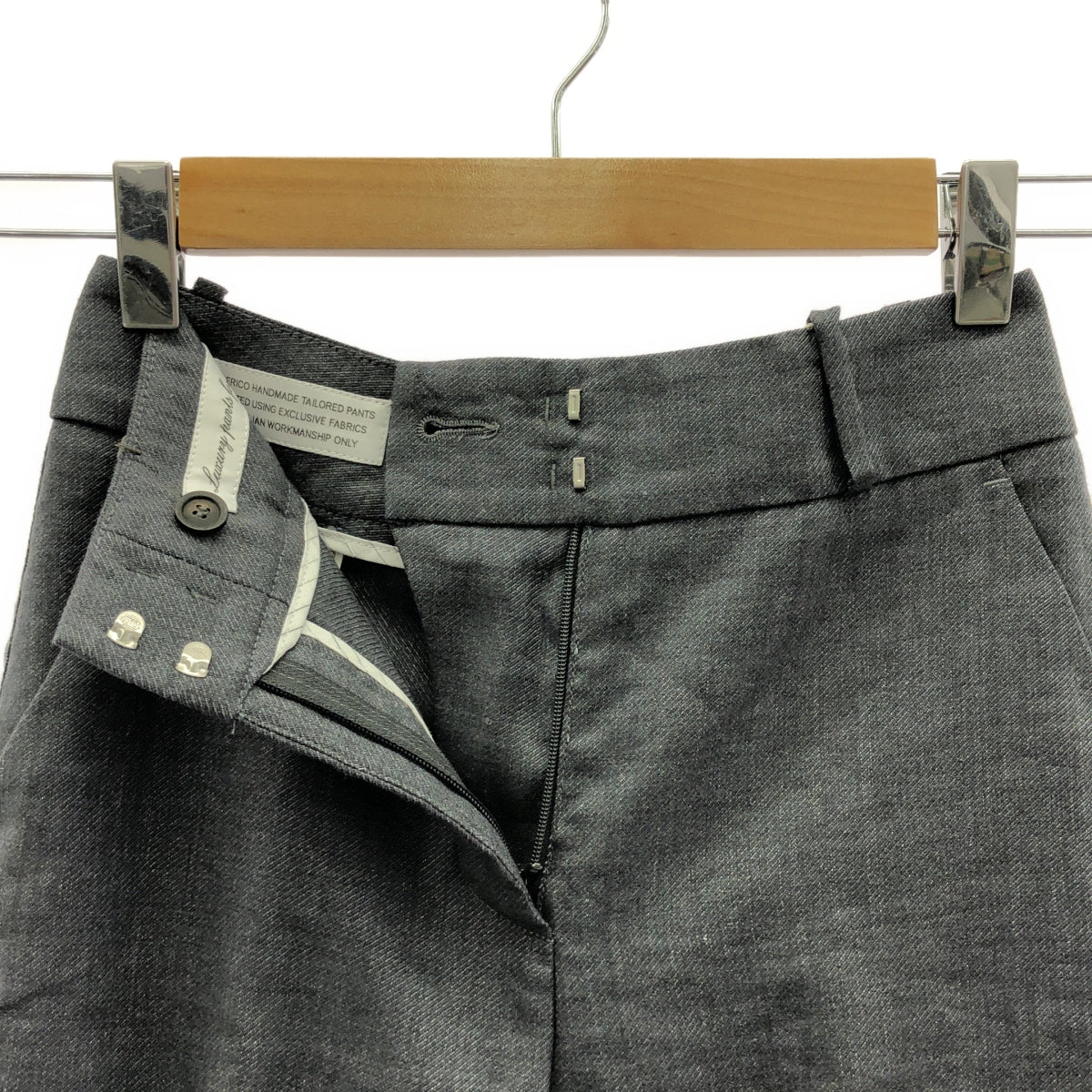 [Good Condition] PESERICO | Linen Slacks Pants | Size 36 | Grey | Women's