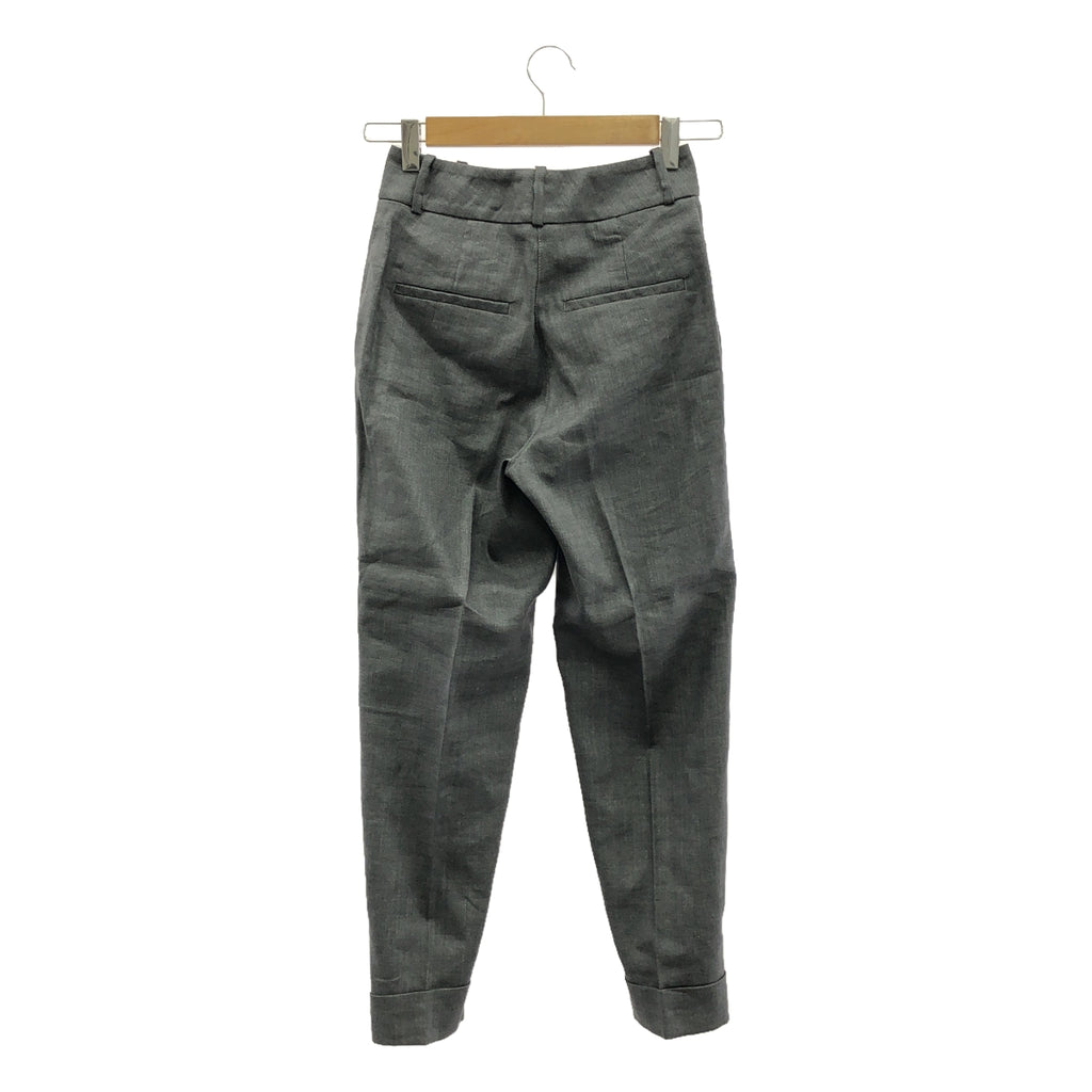 【美品】  PESERICO / ペゼリコ | リネン スラックス パンツ | 36 | グレー | レディース