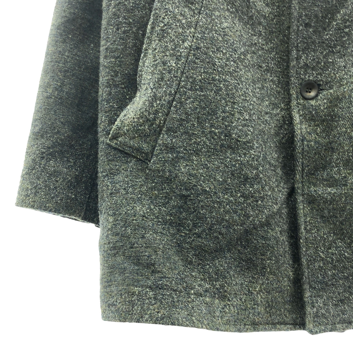 【미품】 PRPATTERSON / PR 패터슨 | SHORT COAT 울 린넨 쇼트 코트 | S | 그린 시스템 | 남성