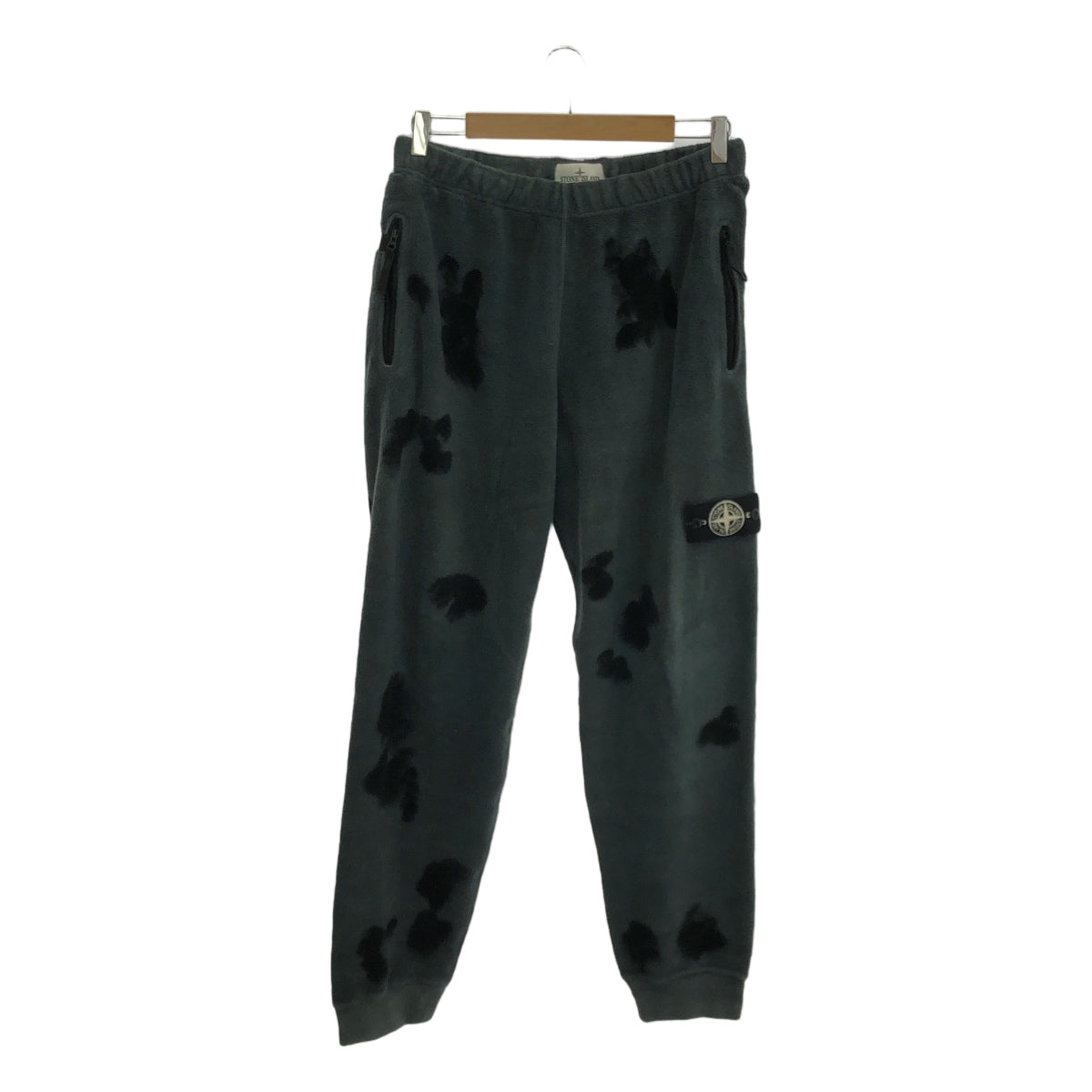 STONE ISLAND / ストーンアイランド | Hand Colouring Garment Dyed Cotton Pile Pants / ガーメントダイ パイル パンツ | S | ブルーグレー/ブラック | メンズ