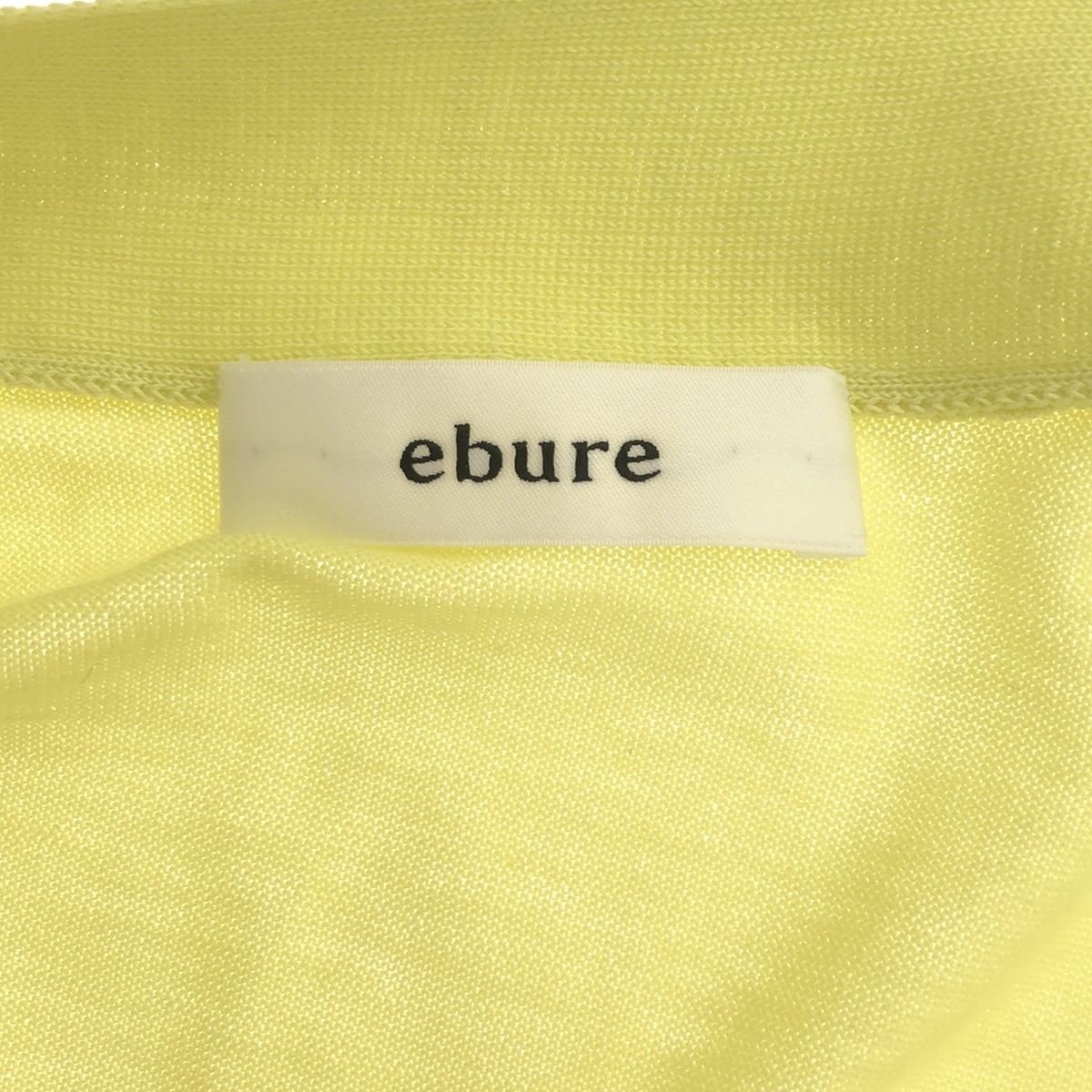 ebure | Ensemble semi-high twist cotton high gauge V-neck knit cardigan / V-neck knit vest | Yellow | Women's