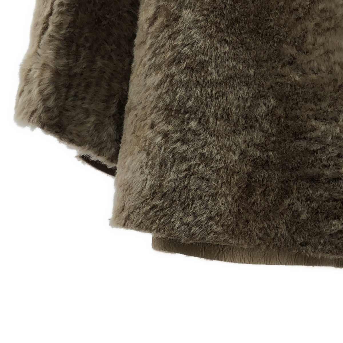 SOFIE D'HOORE 淺棕色雙面羊毛皮草和皮革大衣（34 碼）