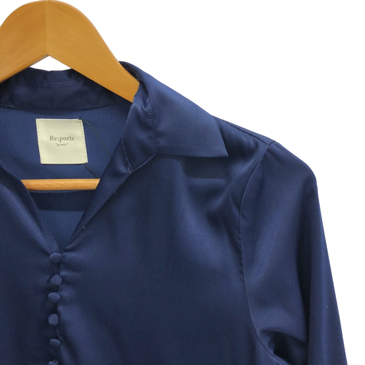 [New] Re:poris / Re:poris | shigodeki shirt blouse | F | Navy | Women's