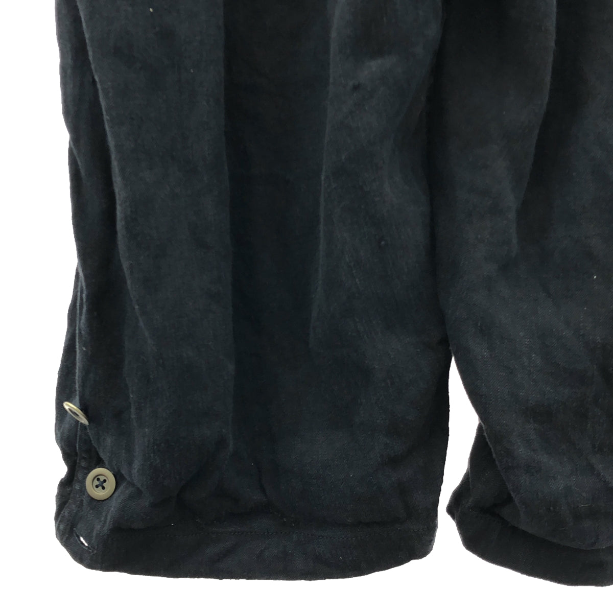 Klasica ブラック リネン　カバーオール KLASICA（クラシカ） Regular fit Long Cover All LONG WOOD-9.7