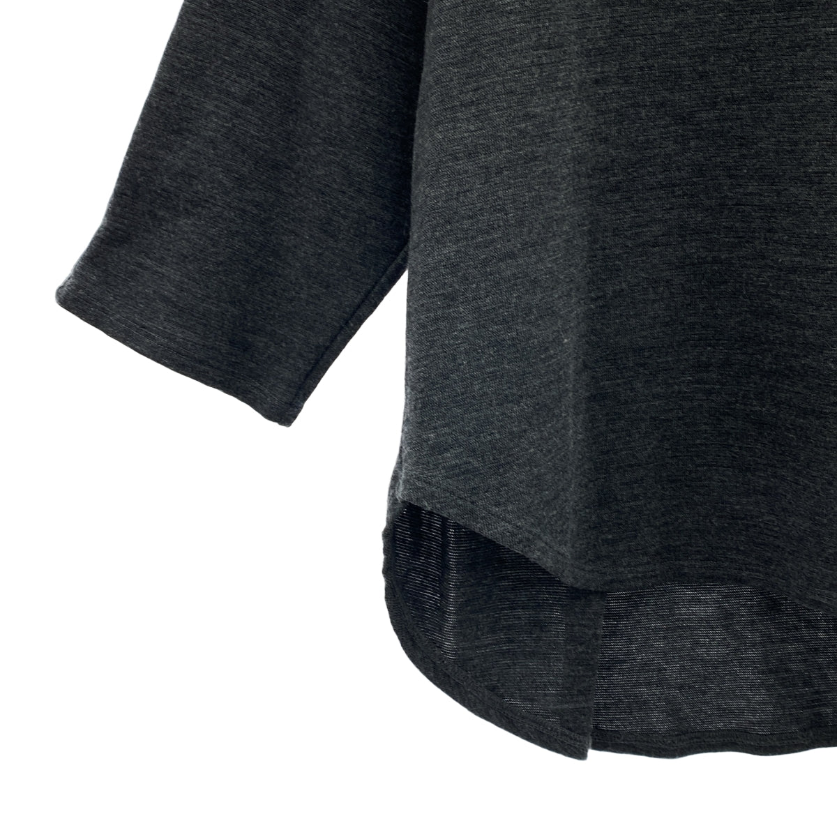 FLORENT | 羊毛圓形剪裁後拉鍊針織衫 | 灰色 | 女款