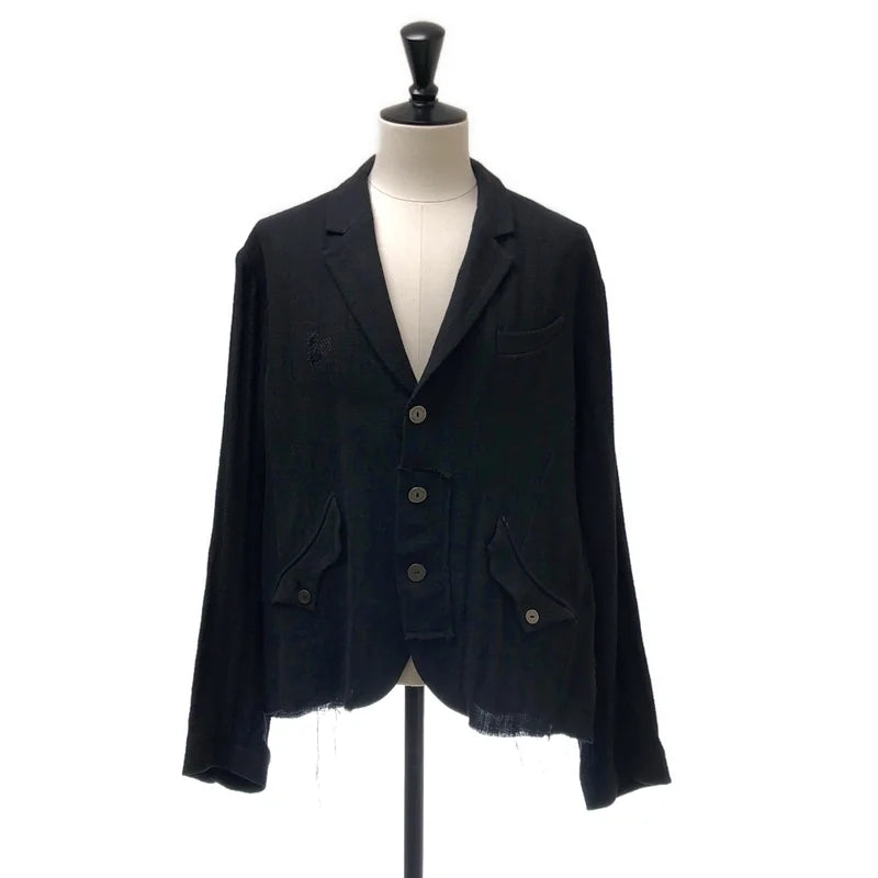 Professor.E / プロフェッサーイー | 2025 | メタルボタン ステッチワーク カットオフ シングルブレスト ジャケット | 46 | メンズ