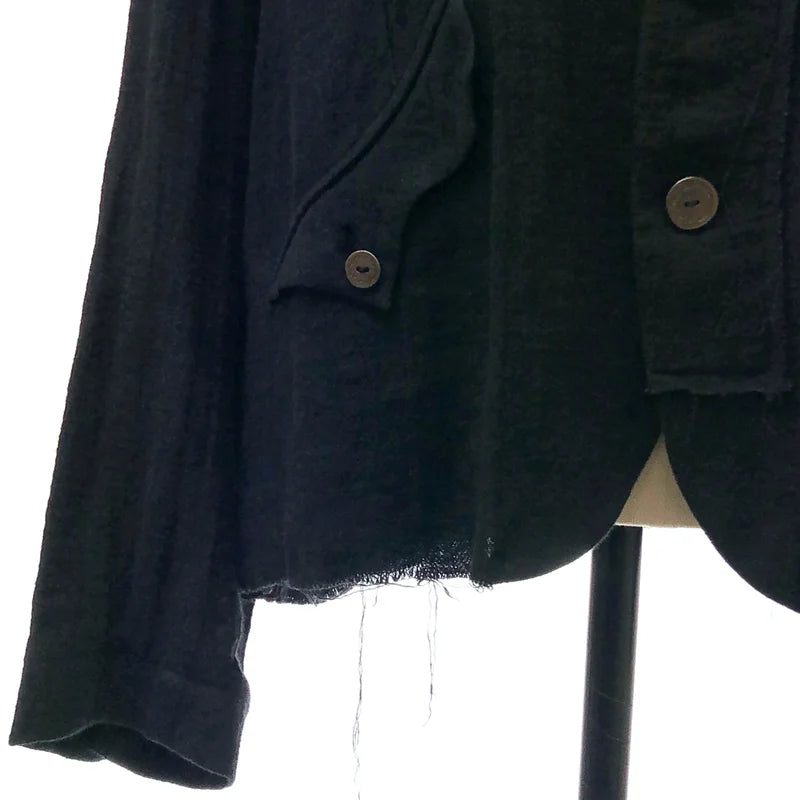 Professor.E / プロフェッサーイー | 2025 | メタルボタン ステッチワーク カットオフ シングルブレスト ジャケット | 46 | メンズ