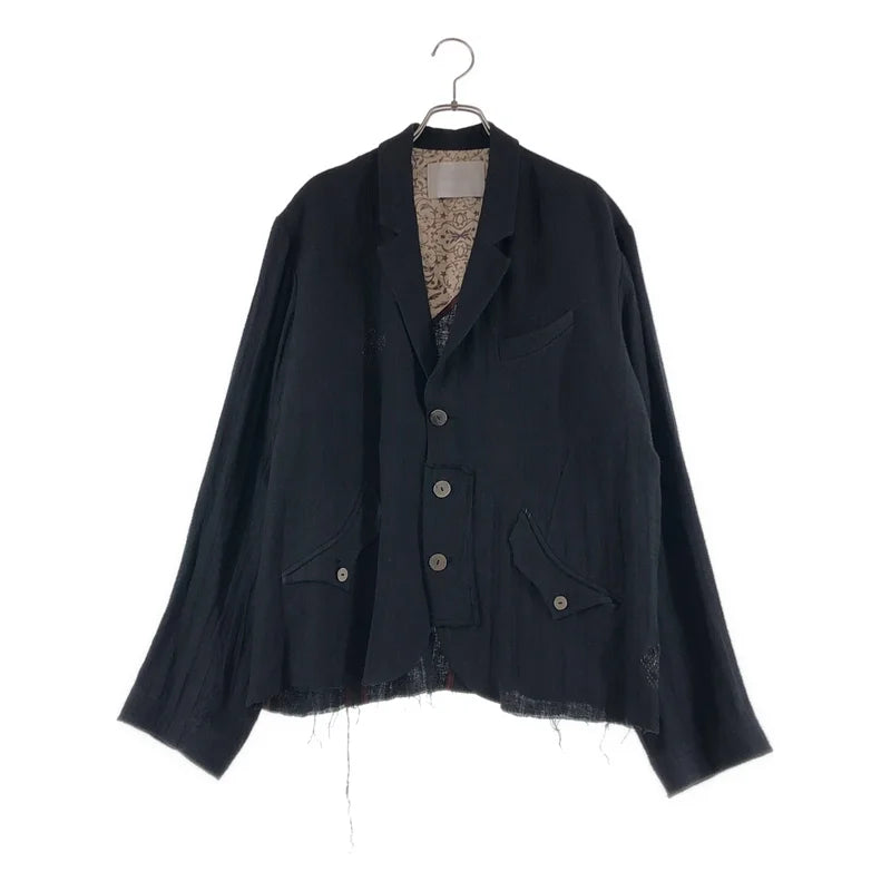 Professor.E / プロフェッサーイー | 2025 | メタルボタン ステッチワーク カットオフ シングルブレスト ジャケット | 46 | メンズ